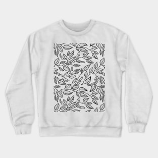 Minimalist Leaf Line Art Illustration as a Seamless Surface Pattern Design Crewneck Sweatshirt